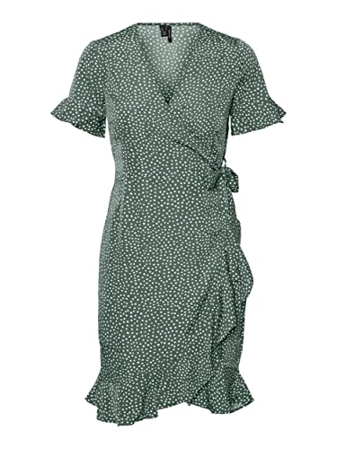 Sukienka Vero Moda damska, Laurel Wreath/Aop:małe kropki, L
