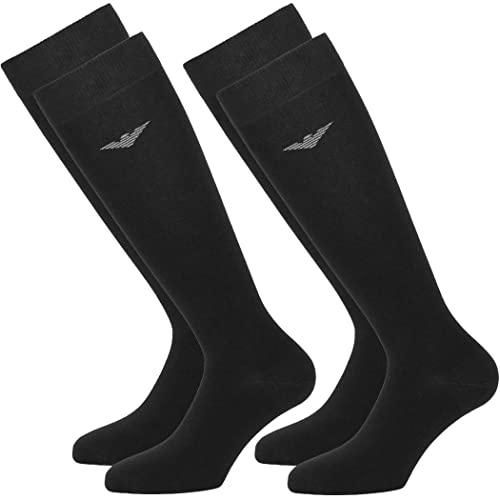 Emporio Armani Skarpety męskie, dwupak, czarny, rozmiar uniwersalny