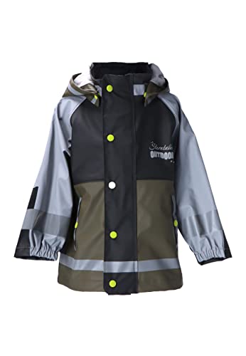 Sterntaler Funktions-Regenjacke Płaszcz przeciwdeszczowy Funkcjonalny Dzieci, ciemnozielony, 122