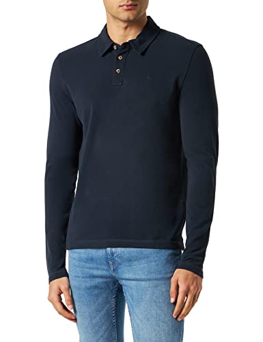 MUSTANG Męska koszula polo z długim rękawem Pablo PC Outer Space 5330, XXL, Outer Space 5330, XXL