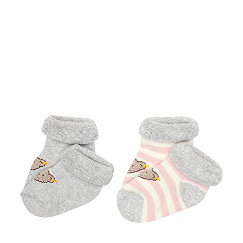 Steiff Unisex Baby Multipack skarpety do sneakersów, 2 sztuki, Silver Pink, 18 EU