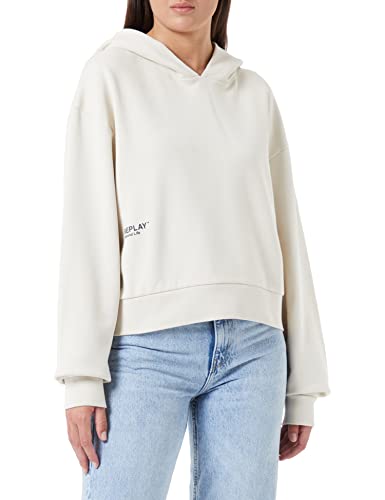 Replay Damska bluza z kapturem W3708, masło 412, XS