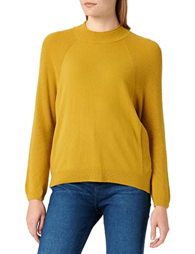 United Colors of Benetton Damski sweter z golfem z długim rękawem, Ciemnożółty 32w, S