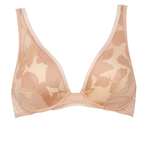 Maison Lejaby - Damski biustonosz z fiszbinami z trójkątnym ściągaczem, Łosoś, S