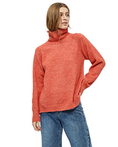 Peppercorn Damski sweter Lenore z wysokim dekoltem, intensywny pomarańczowy, M, Intensywny pomarańczowy, M
