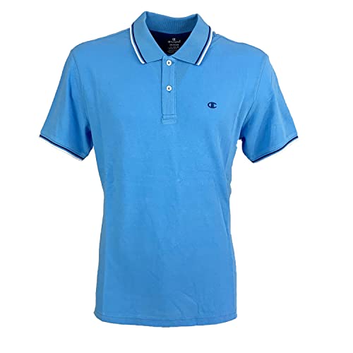 Champion Męska koszulka polo Legacy Light Cotton Pique C-Logo Shirt, Azure, S