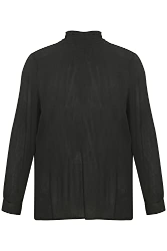 KAFFE CURVE Damska koszulka damska Plus Size Long Sleeves Blouse, Black Deep, 44