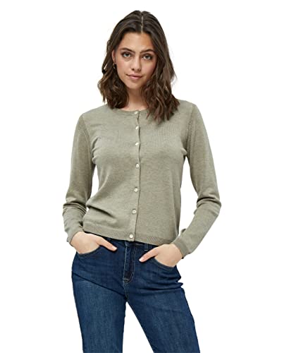 Minus Damski Jennifer dzianinowy kardigan, drewno dymne, melanż, XS