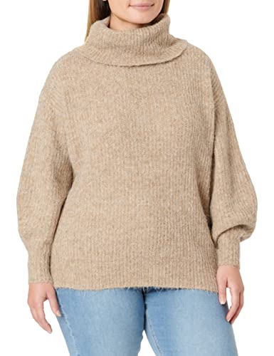 bestseller a/s Damski sweter VMJULIE LS Cowlneck Boxy Blouse GA Boo, Silver Mink/Detail:W Melange, XS