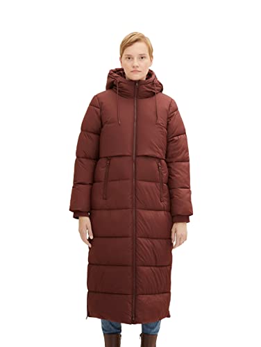 TOM TAILOR Denim Damski Długi płaszcz zimowy 1032690, 12991 - Bitter Chocolate, XS