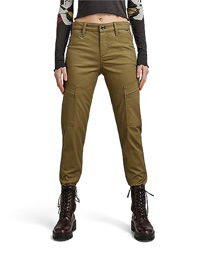 G-STAR RAW Damskie spodnie cargo slim, Zielony (Dark Olive D23572-c072-c744), 32W / 34L