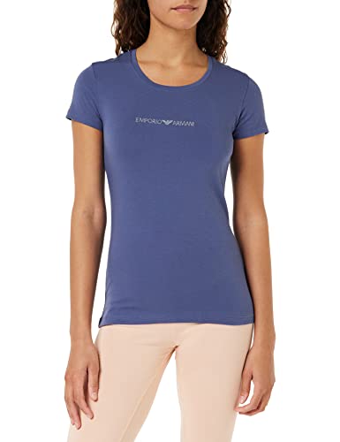 Emporio Armani Damska koszulka z logo, Denim, L