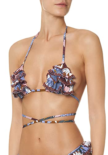 goldenpoint Bikini damski kostium kąpielowy biustonosz z falbankami Charming Ninfea, wielokolorowa, 80B
