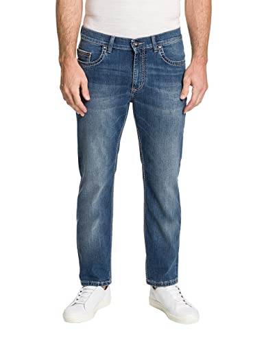 Pioneer Spodnie męskie z 5 kieszeniami, stretchowe dżinsy, niebieskie Used Buffies, 38 W / 38 L, Blue Used Buffies, 38W / 38L