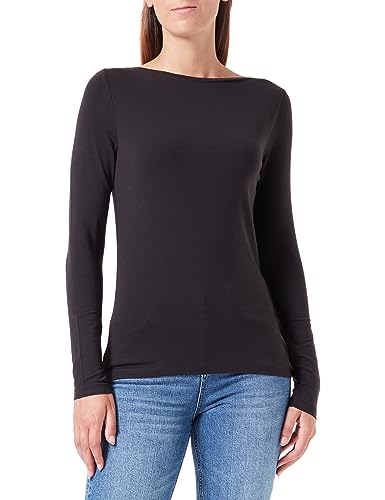 VERO MODA Vmava Ls Boatneck Top VMA Noos koszulka z długim rękawem, czarny, M