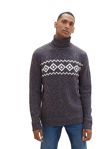 TOM TAILOR sweter męski, 34152 - Sky Captain Twotone Neps, L