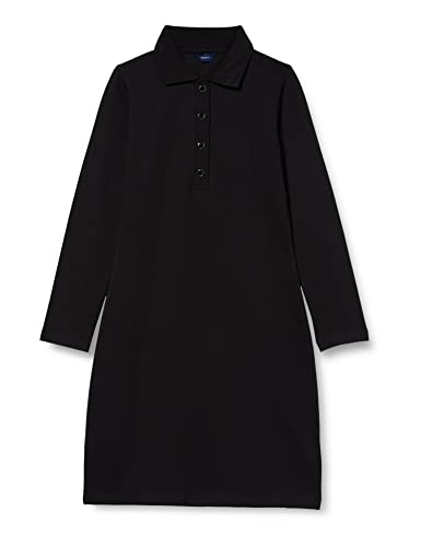 GANT Damska sukienka polo D1. z dżerseju, czarna, S