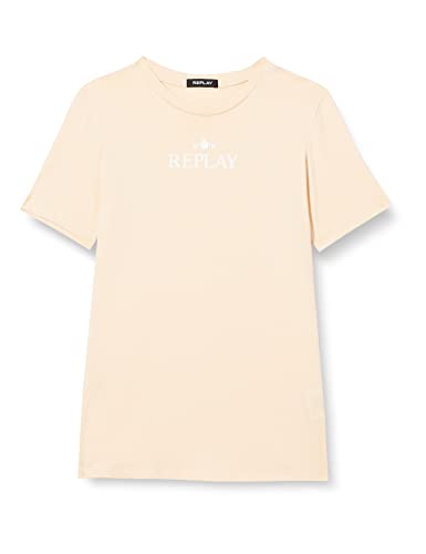 Replay T-shirt męski z krótkim rękawem z nadrukiem logo, 611 Skin, XL