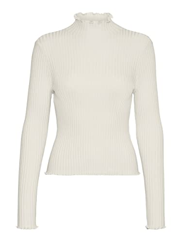VERO MODA Damski sweter VMEVIE LS Highneck Blouse Boo, Birch, S