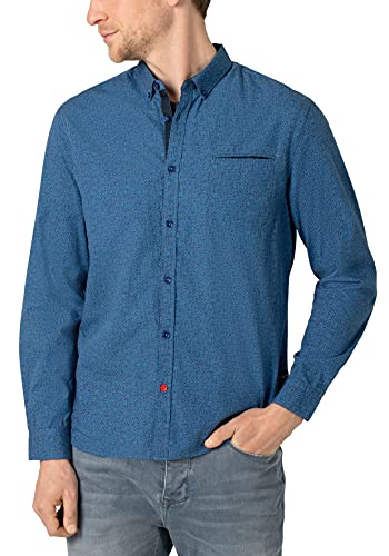 Timezone Męska koszula Smart Structure Shirt, Dots Blue, 3XL