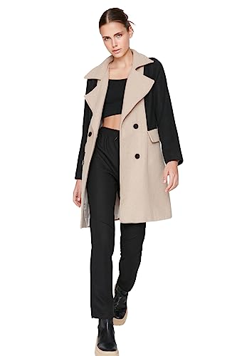 Trendyol damski Wielokolorowy etui na guziki Płaszcz Płaszcz, Wielobarwny, 66