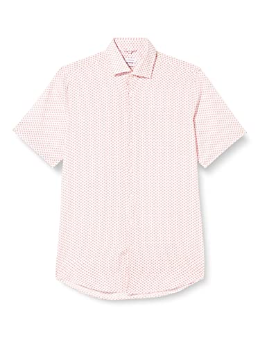 Seidensticker Męska koszula z krótkim rękawem, regularny krój, czerwona, 46, czerwony, 46