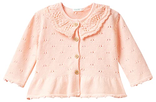 United Colors of Benetton Dziecięcy koreański dżersej, M/L 105fa500e, kardigan, różowy puder 02n, 56 cm, Różowy proszek 02n, 56