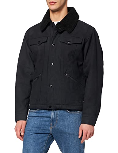 G-STAR RAW Męska kurtka Flight Combat Sherpa Denim, Niebieski (Vintage Dark Cobler C456-C610), XL