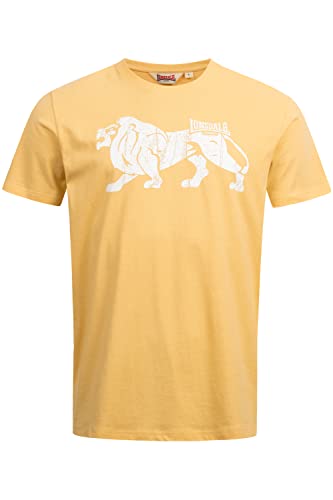 Lonsdale Koszulka męska Endmoor, Pastel Yellow/White, XXL