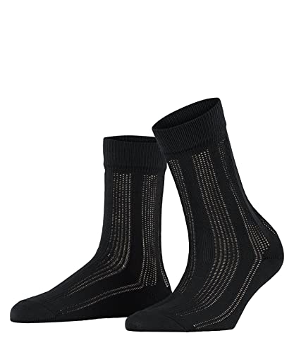 FALKE Kobiety Skarpety Baby Needle W SO Organiczna Bawełna jednokolorowe 1 Para, Czarny (Black 3000), 39-42