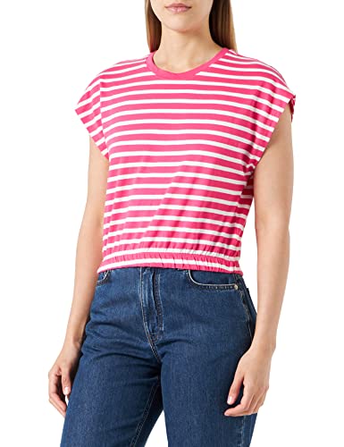 ONLY Kobiety ONLMAY S/S Cropped Box JRS Top, Shocking Pink, S, Shocking Pink, S