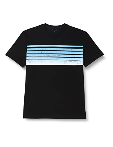 TOM TAILOR Koszulka męska 1036422, 2999 - czarna, S, 2999 - Black, S
