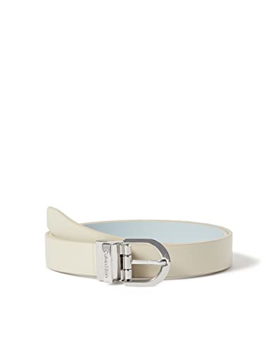 Calvin Klein Pasek damski Ck Must Rd Buckle Rev 2,5 cm pasek ze sztucznej skóry, Stony Beige/Pearl Blue, 75