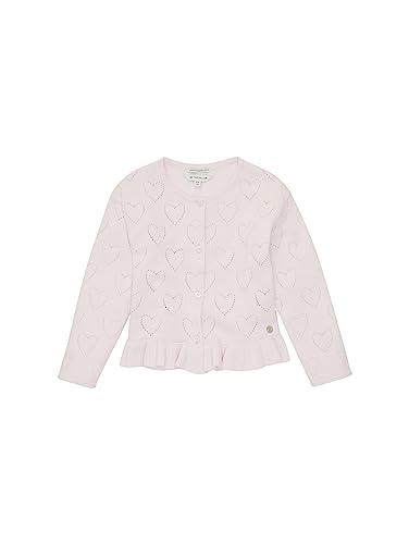 TOM TAILOR Dziewczęcy kardigan ze wzorem i falbanką, 29362-faded Primrose, 128/134 cm