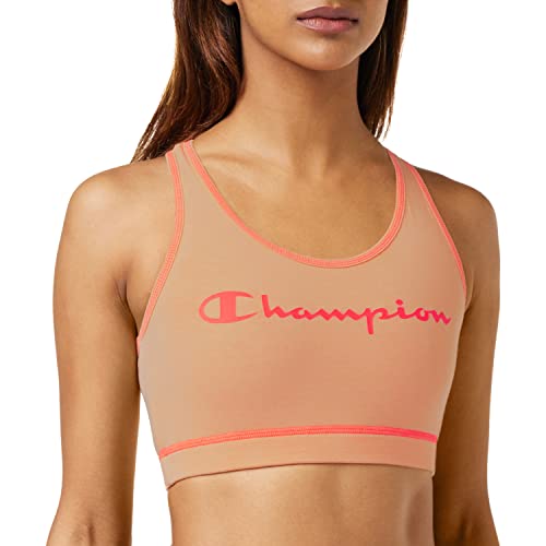 Champion Damski sportowy biustonosz z logo C-Sport Quick Dry, Rosa Fenicottero, XS