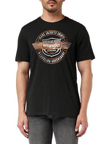 Wrangler T-shirt męski Americana Tee, Faded Black, S