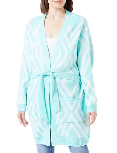 NALLY Damski kardigan 19019438-NA02, Aqua Wollweiss, XS/S, Aqua Wełna biała, XS-S