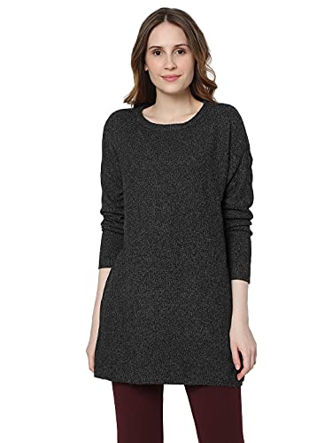 VERO MODA Vmbrilliant Ls O-Neck Long Blouse Noos sweter damski, czarny, XS