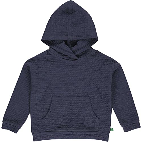 Fred's World by Green Cotton Chłopięca bluza z kapturem żakardowa Pocket, niebieski (Night Blue), 104