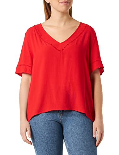 VIMESA Detail dekolt w serek S/S TOP/SU - NOOS, P?omie?, purpura, 36