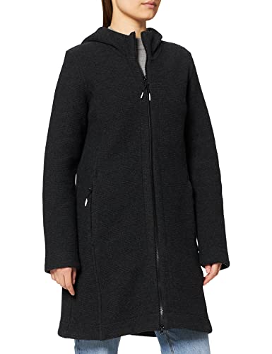 CMP Bonded Wooltech Długa Parka Bluza Damska, Mel-czarny węgiel drzewny, 40