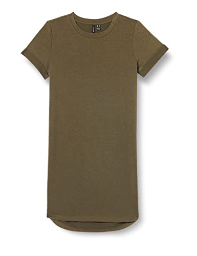 VERO MODA Sukienka damska VMSASHAMILLA SS Sweat Dress NOOS, Kalamata, L, Kalamata, L