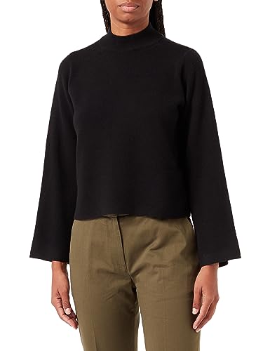 Bestseller A/S Damski sweter VMSABA LS Highneck NOOS, czarny, L, Schwarz, L