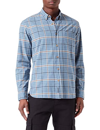 camel active Męska koszula 409110/8S10, niebieska (Denim Blue), S