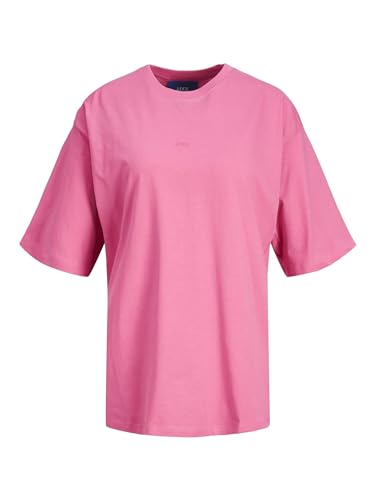 JACK & JONES Damska koszulka Jjxx Jxandrea Ss Loose Every Logo Tee Noos, Carmine Rose/Print:magenta Jjxx Logo, M