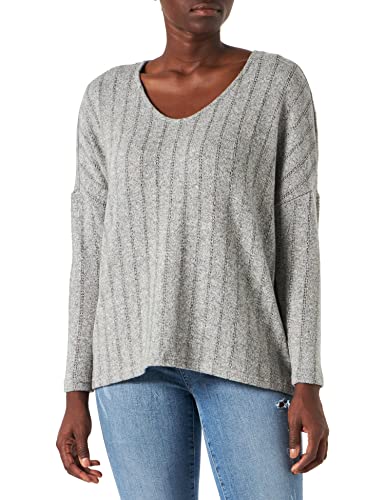 ONLY Damski sweter ONLKARLA L/S z dekoltem w serek TOP CS JRS, balsam zielony/szczegóły: melanż, M, Balsam Green/Szczegóły: melanż, M