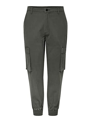 ONLY Damskie spodnie cargo Mid Waist, Beluga, 42