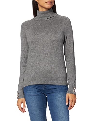VERO MODA Damski sweter Vmmilda Ls Rollneck Jewel Blouse Ga Boo, Medium Grey Melange, XS