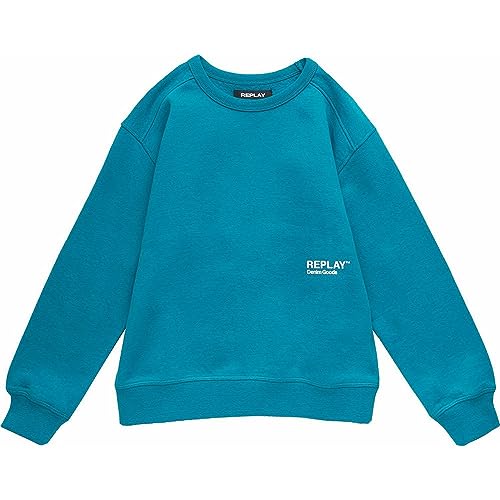 Replay Bluza chłopięca z mieszanki bawełny, 181 Peafowl, 8 Lat