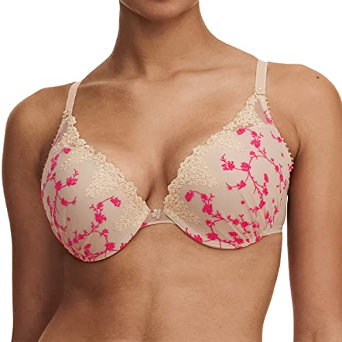 Passionata WHITE NIGHTS, biustonosz push-up, bielizna damska, Dune/Pink Fluo, 100D